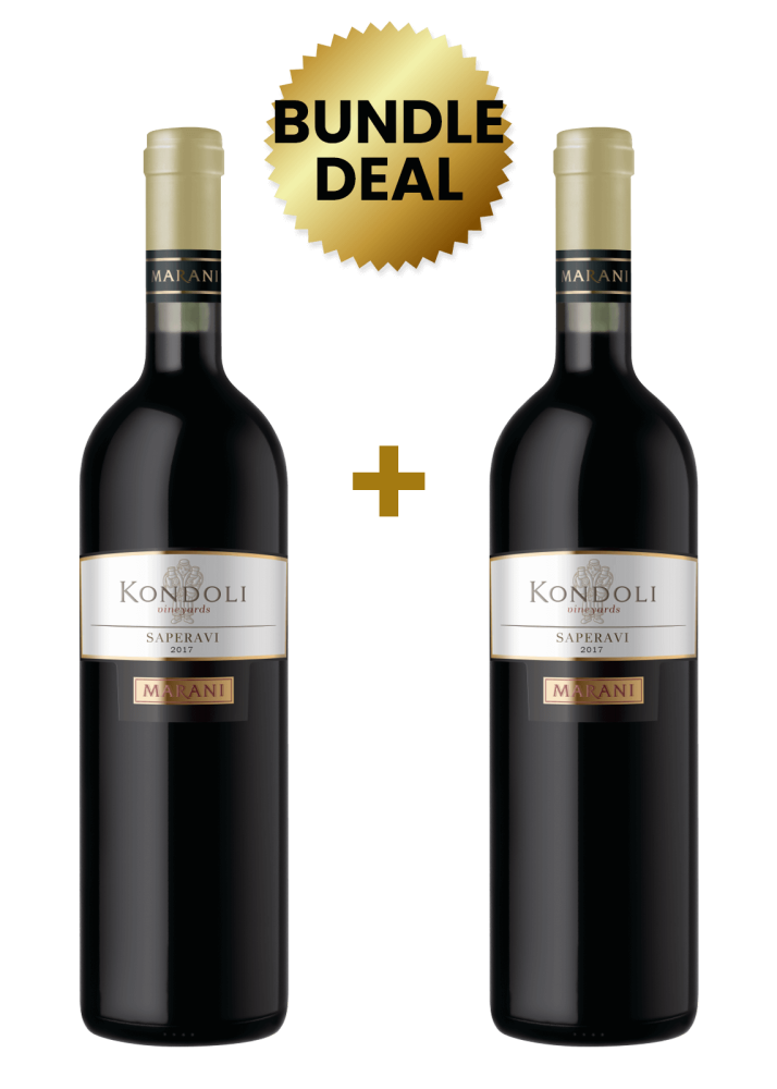 2 Btls Marani Kondoli Vineyards Saperavi Dry Red 75Cl Promo