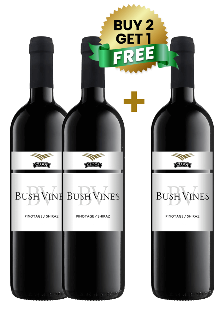 Cloof Bush Vines Pinotage Shiraz 75Cl (Buy 2 Get 1 Free)