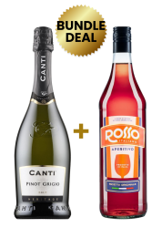 1 Canti Pinot Grigio Vino Spumante Brut Heritage 75Cl + 1 Rosso Italiano Aperitivo 1L