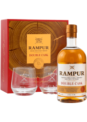 Rampur Double Cask India Single Malt Whisky+GIFT BOX With 2 Glass 75 Cl.