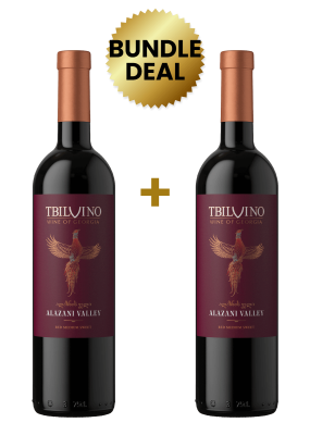 2 Btls Tbilvino Alazani Valley Medium Sweet Red 75Cl Promo