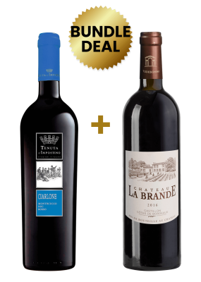 1 Btl Tenuta L'Impostino Ciarlone Montecucco Rosso 2016 75Cl + 1 Btl Chateau La Brande Castillon Cotes De Bordeaux 75Cl