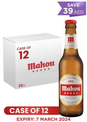 Mahou Cinco Estrellas Btl 33 CL X 12 Case