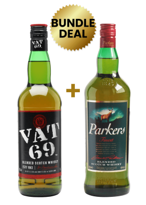 1 Btl Vat 69 1 Ltr + 1 Btl Parkers Finest Blended Scotch Whisky 1Lt